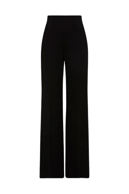 Carla-Zampatti-Black-Crepe-Wide-Classic-Pant28676_nobg Black Crepe Wide Classic Pant - Image 1