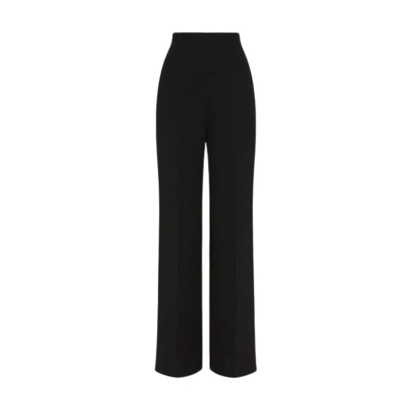 Black Crepe Wide Waisted Pant
