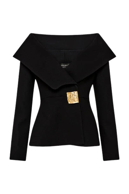 Carla-Zampatti-Black-Manarola-Jacket62690_nobg Black Manarola Jacket - Image 1