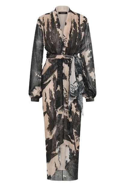 Carla-Zampatti-Black-Scenica-Georgette-Waterfall-Dress25104_nobg Black Scenica Georgette Waterfall Dress - Image 1