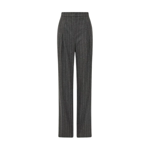 Charcoal Italian Wool Pinstripe Pant