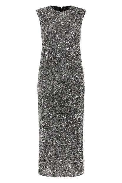 Carla-Zampatti-Chrome-Crushed-Sequin-Dress23466_nobg Chrome Crushed Sequin Dress - Image 1
