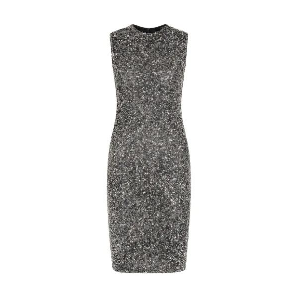 Chrome Crushed Sequin Mini Dress