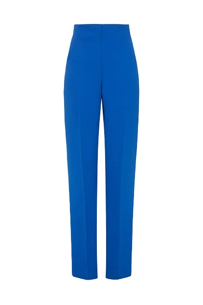 Carla-Zampatti-Cobalt-Crepe-Slim-Classic-Pant82749_nobg Cobalt Crepe Slim Classic Pant - Image 1