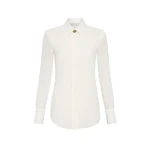 Cream Georgette Classic Shirt