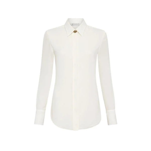 Cream Georgette Classic Shirt