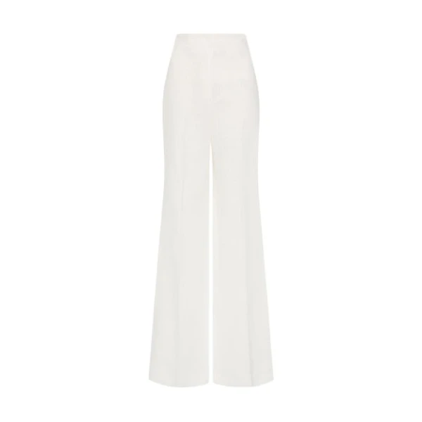 Ivory Linen High Waist Pant