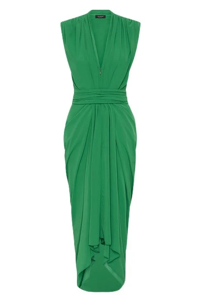 Carla-Zampatti-Jade-Georgette-Sleeveless-Waterfall-Dress93135_nobg Jade Georgette Sleeveless Waterfall Dress - Image 1