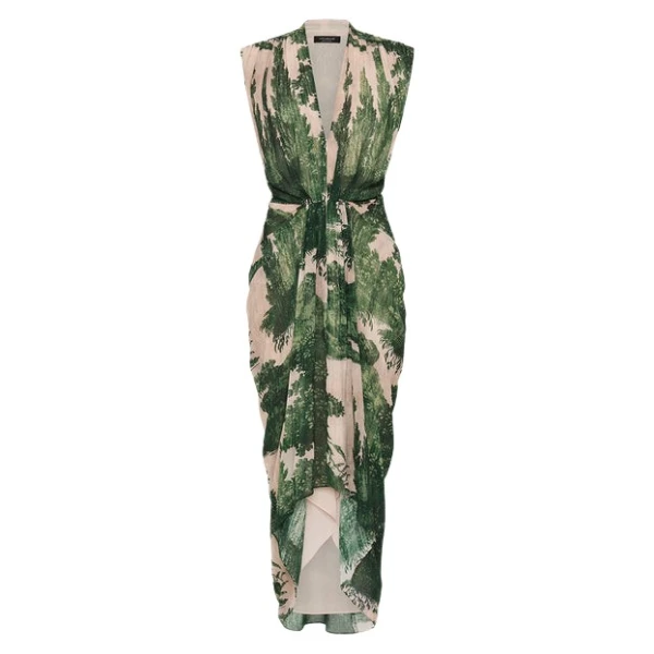 Jade Scenica Georgette Sleeveless Waterfall Dress