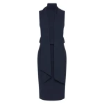 Carla-Zampatti-Navy-Crepe-Classic-Tie-Neck-Dress24687_nobg