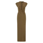 Palm Matte Jersey Plunge Dress