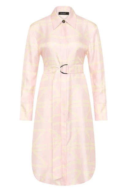 Carla-Zampatti-Rosa-Grid-Silk-Twill-Relaxed-Shirt-Dress52525_nobg Rosa Grid Silk Twill Relaxed Shirt Dress - Image 1