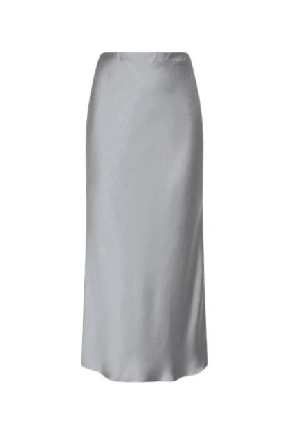 Carla-Zampatti-Silver-Satin-Midi-Skirt54884_nobg Silver Satin Midi Skirt - Image 1