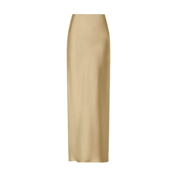 Tourmaline Satin Bias Skirt