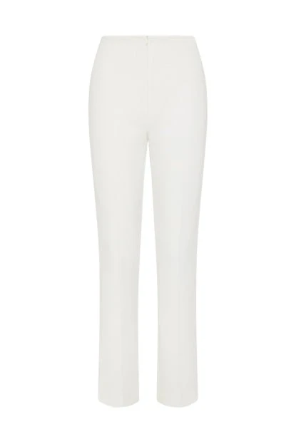 Carla-Zampatti-White-Crepe-Classic-Slim-Pant57718_nobg White Crepe Classic Slim Pant - Image 1
