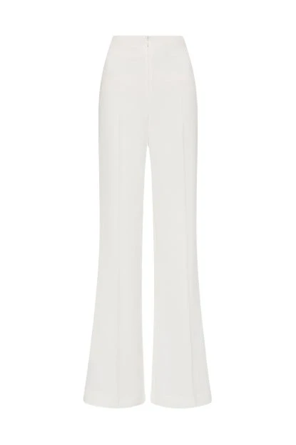 Carla-Zampatti-White-Crepe-Low-Waist-Pant82453_nobg White Crepe Low Waist Pant - Image 1