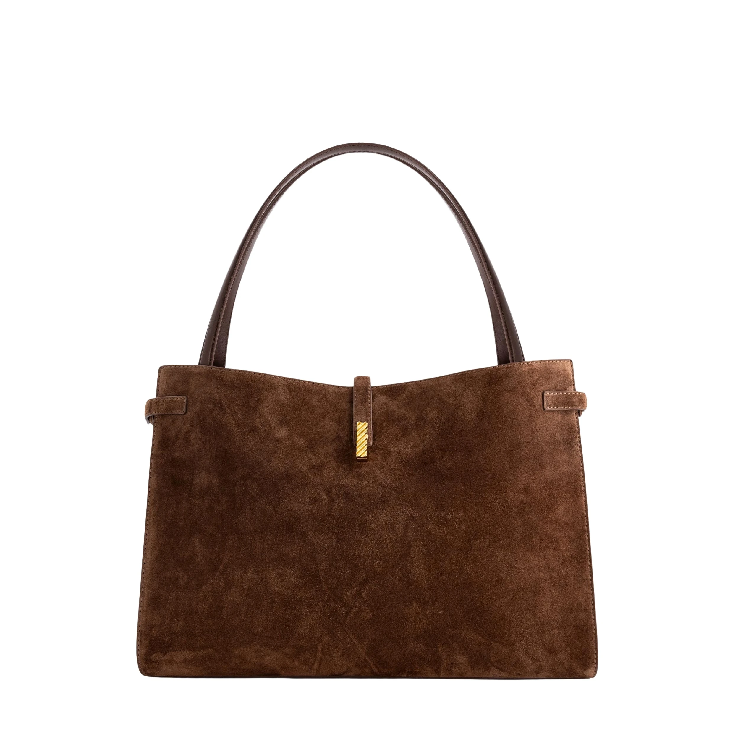 Mlouye-Isla-Tote-Suede-Espresso84522_nobg Isla Tote - Suede Espresso Tote Bags - Image 1