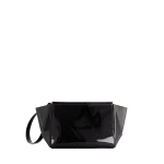 Large Triangle Pouch - Patent Black Wallets & Purses