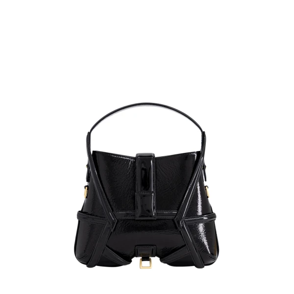 S-X2 - Patent Black Shoulder Bags