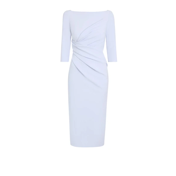 Asena Silk Blue Midi Dress
