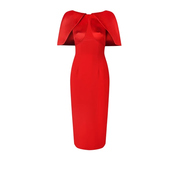 Barb Scarlet Red Midi Dress