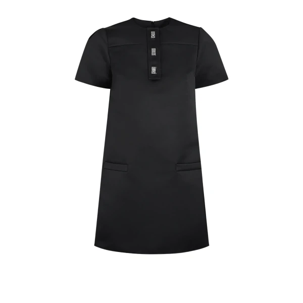 Damla Black Short Dress