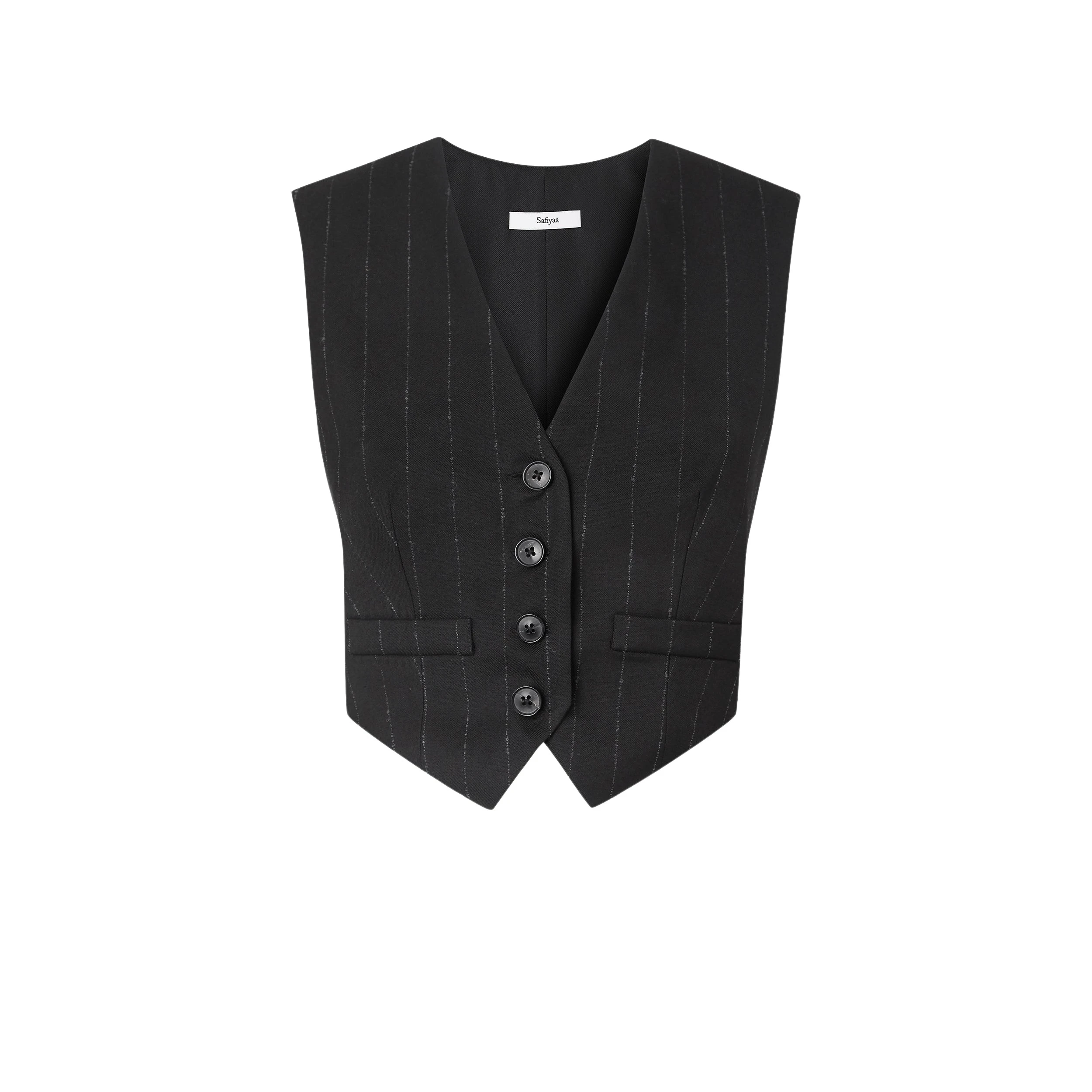 Safiyaa-Lana-Black-Waistcoat60234_nobg Lana Black Waistcoat - Image 1