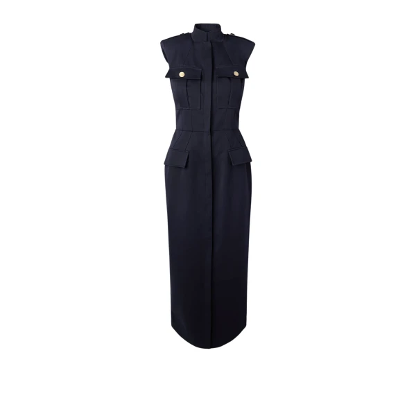 Lani Midnight Navy Midi Dress