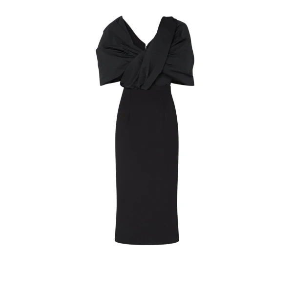 Roma Black Midi Dress
