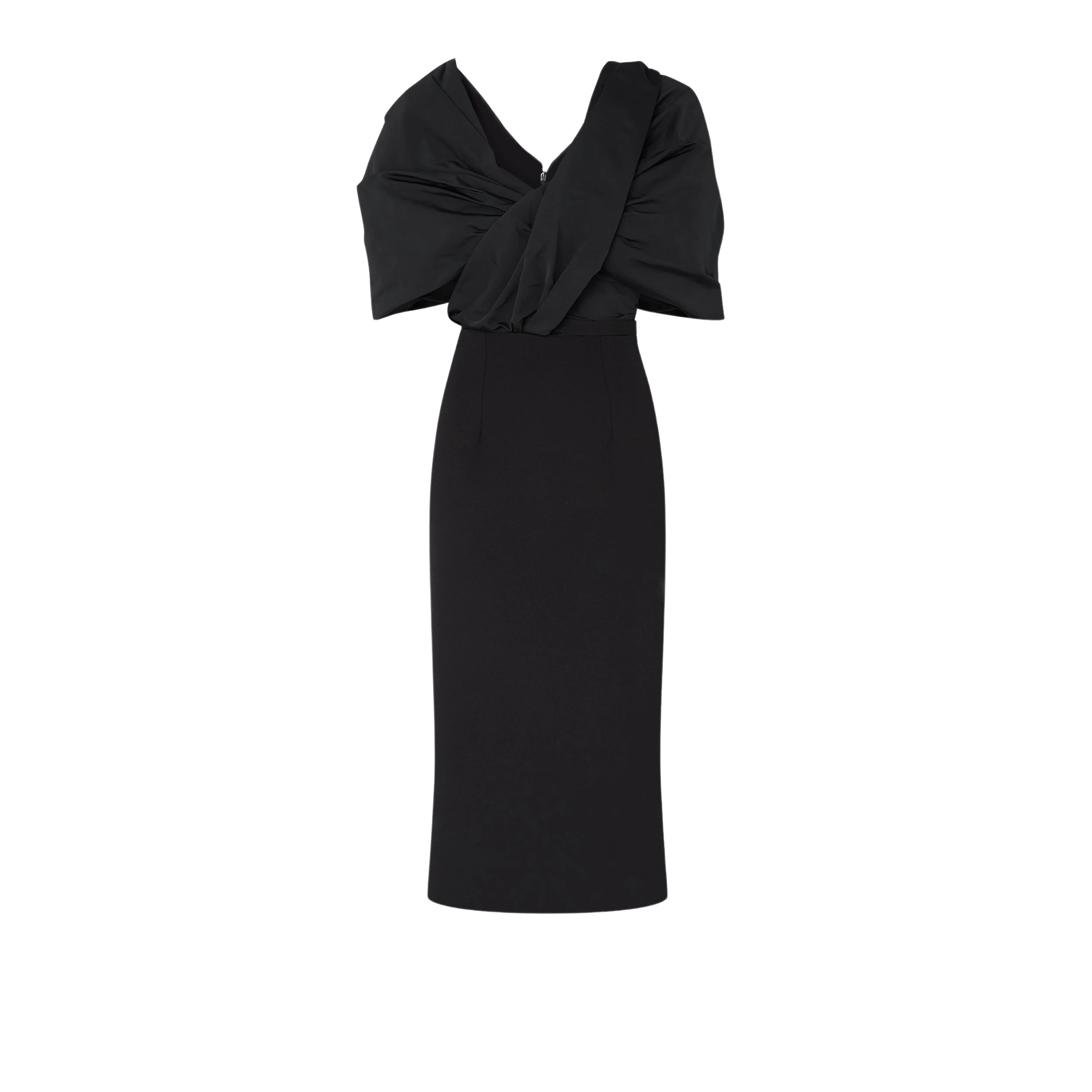 Safiyaa-Roma-Black-Midi-Dress30051_nobg Roma Black Midi Dress - Image 1
