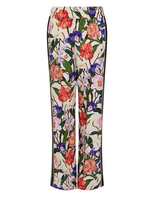 Borgo de Nor Aubrielle Crepe Trouser - Tree Of Life Cream Borgo de Nor