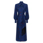 Borgo de Nor Dakota Twill Midi Dress - Petal Cloud Navy Borgo de Nor