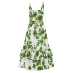 Borgo de Nor Dani Pique Midi Dress - Antigua Green Borgo de Nor