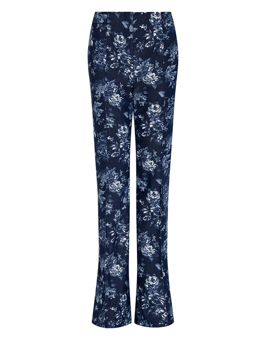 Borgo de Nor Morgan Denim Trouser - Floral Navy Borgo de Nor