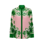 Borgo de Nor Nova Crepe Shirt - Antigua Green Borgo de Nor
