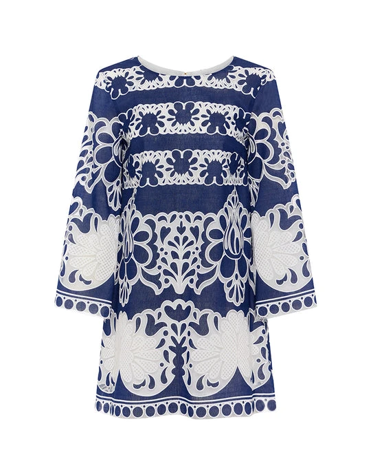 Borgo de Nor Stevie Lace Mini Dress - Navy Borgo de Nor