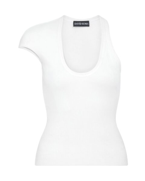 David Koma Asymmetric Sleeve Tank Top