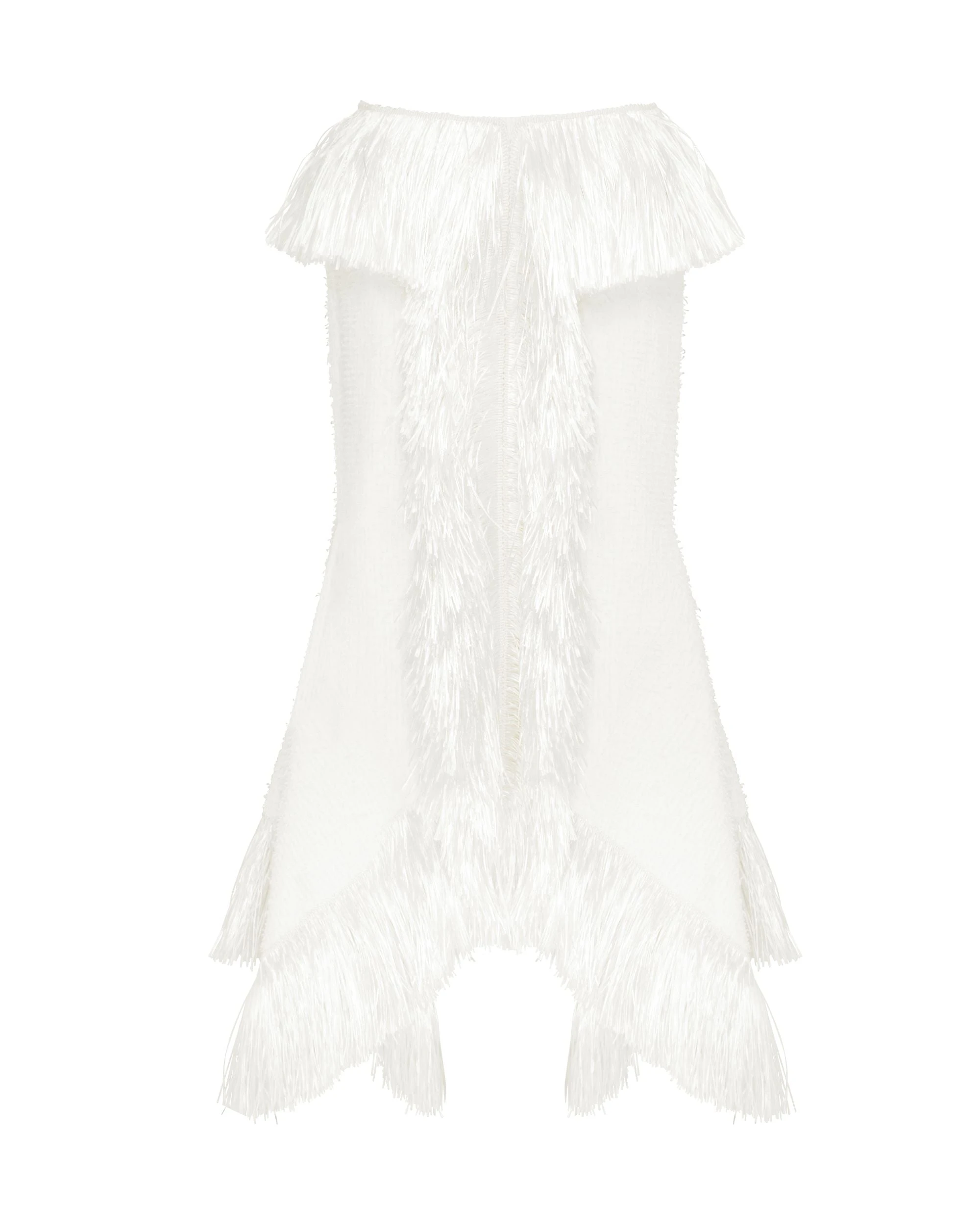 David Koma Raffia Fringe Trim And Boucle Midi Skirt David Koma Raffia Fringe Trim And Boucle Midi Skirt