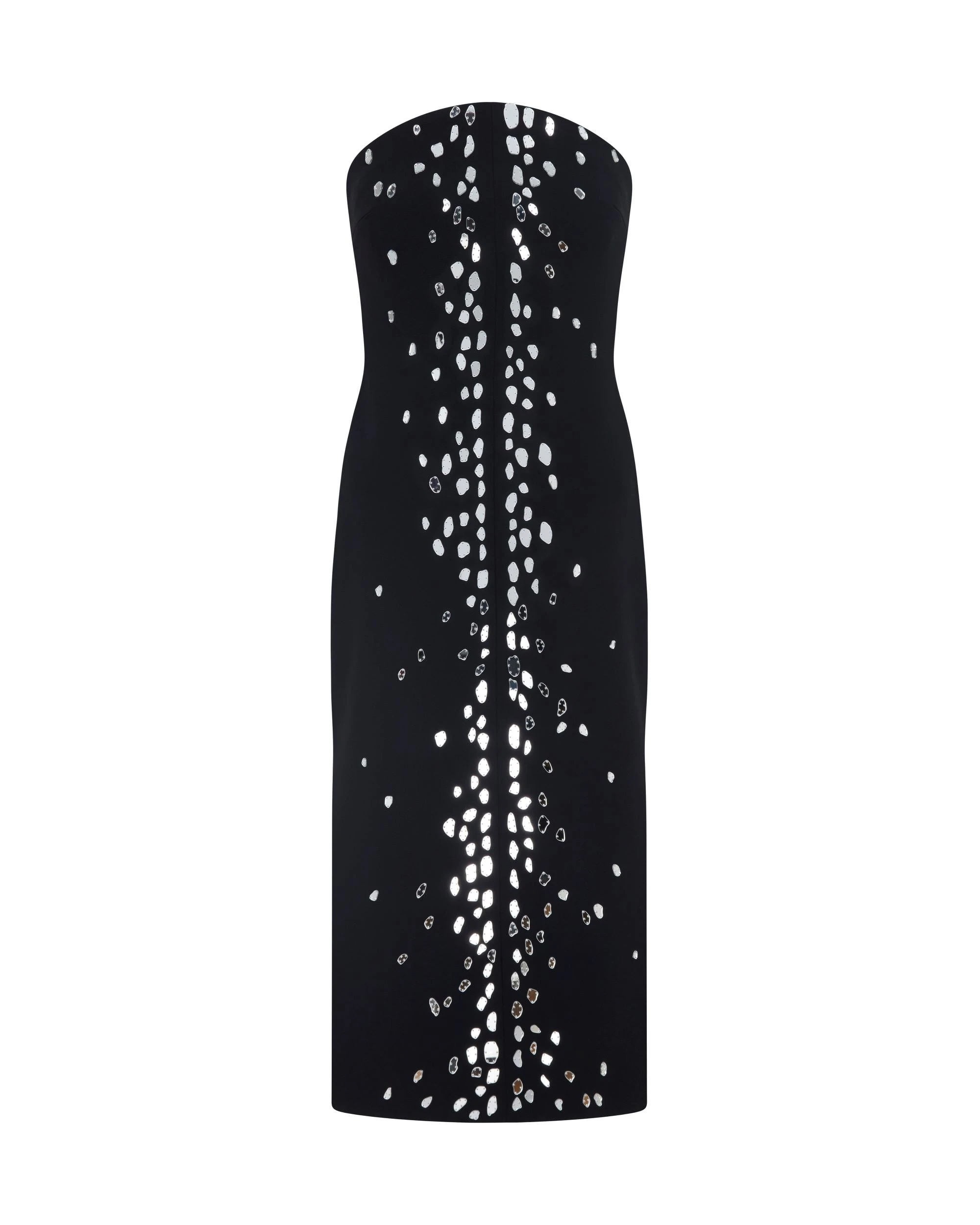 David Koma Speckled Crystal Embroidery Midi Dress David Koma Speckled Crystal Embroidery Midi Dress