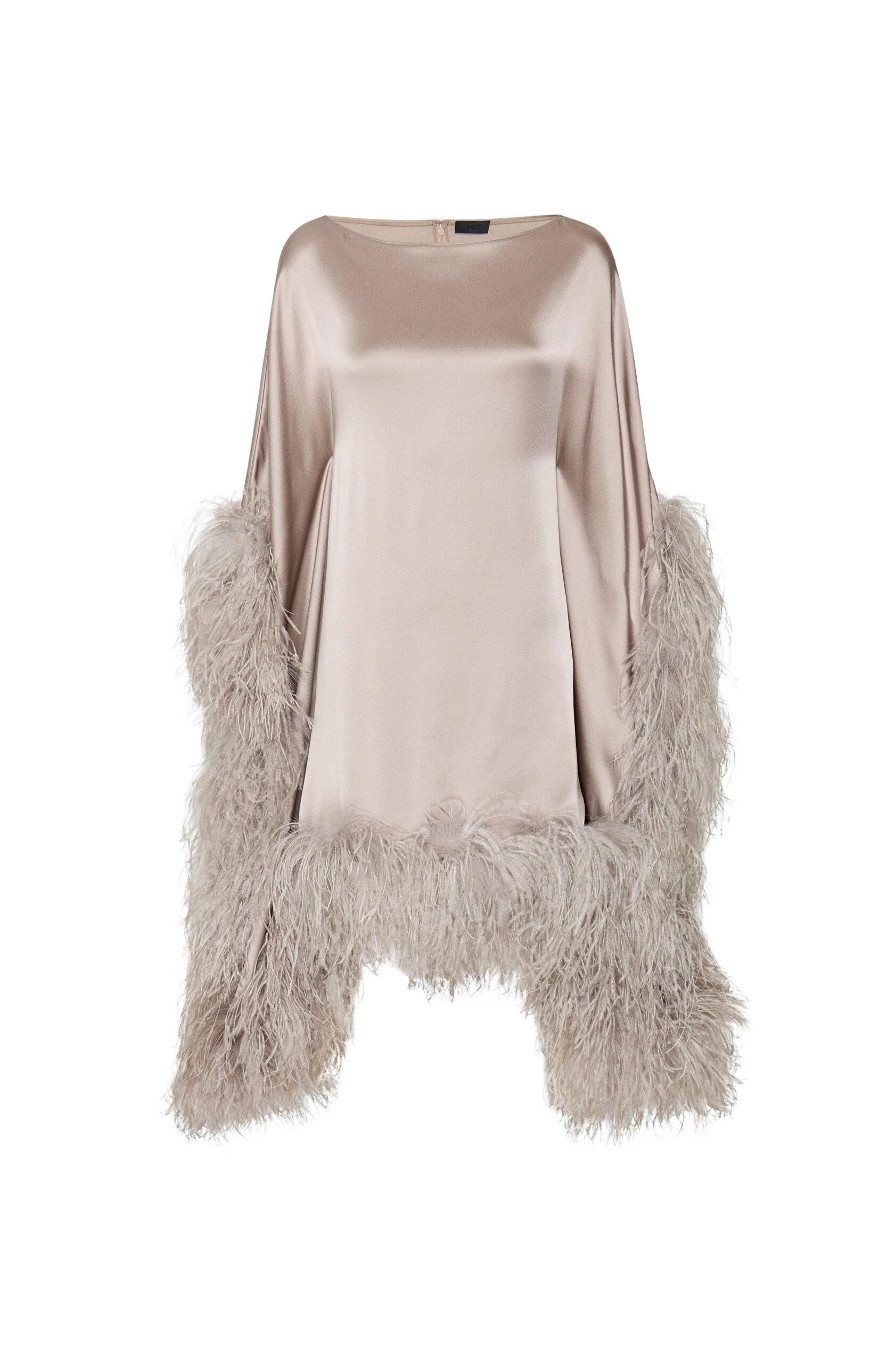 Lapointe-Satin-Cape-Dress-With-Feathers-6-scaled90879_nobg Lapointe Dresses luxury Clothing from Luxury Handbags Marketplace