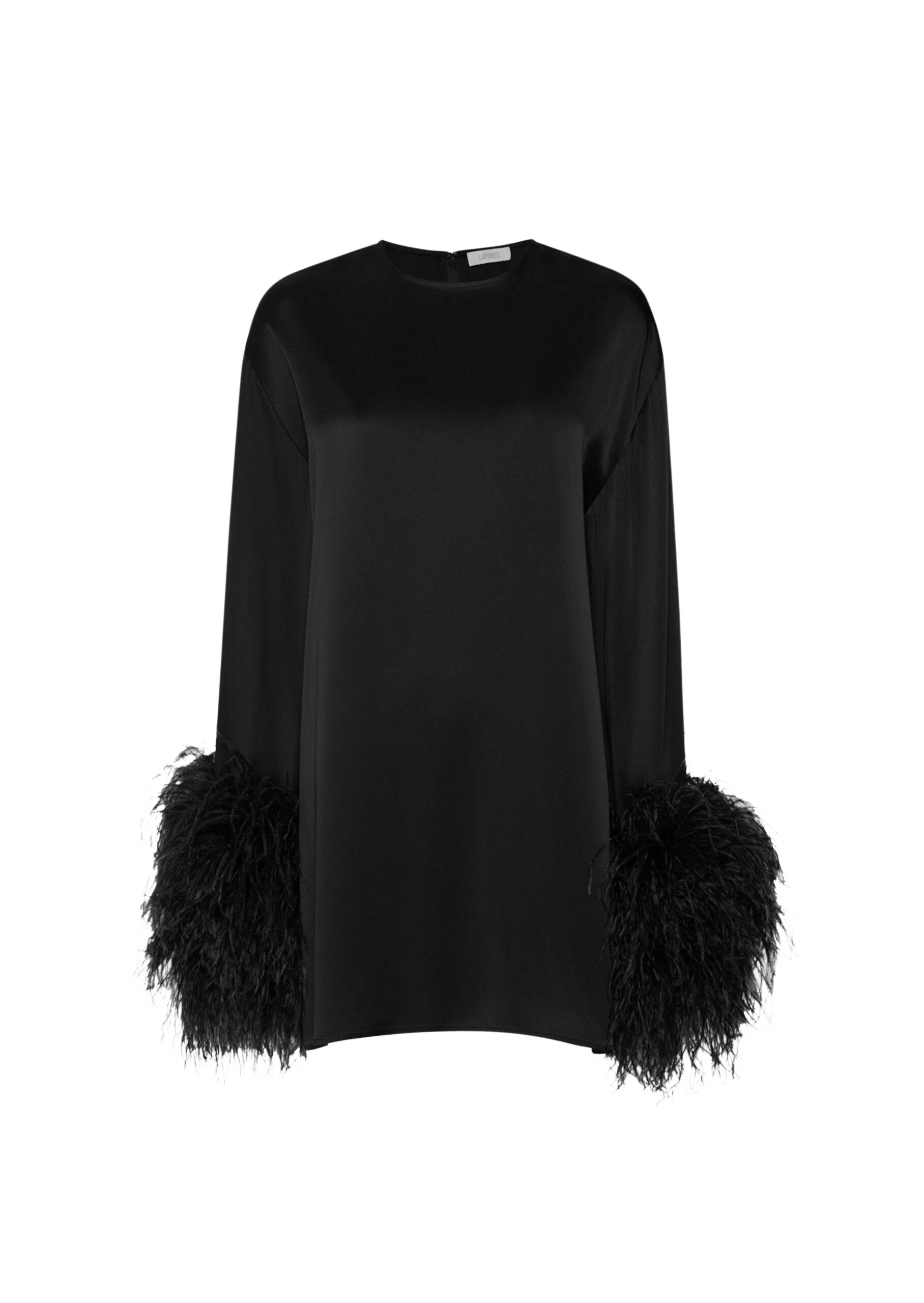 Lapointe-Satin-Dress-With-Feathers-9-scaled23646_nobg Lapointe Dresses luxury Clothing from Luxury Handbags Marketplace