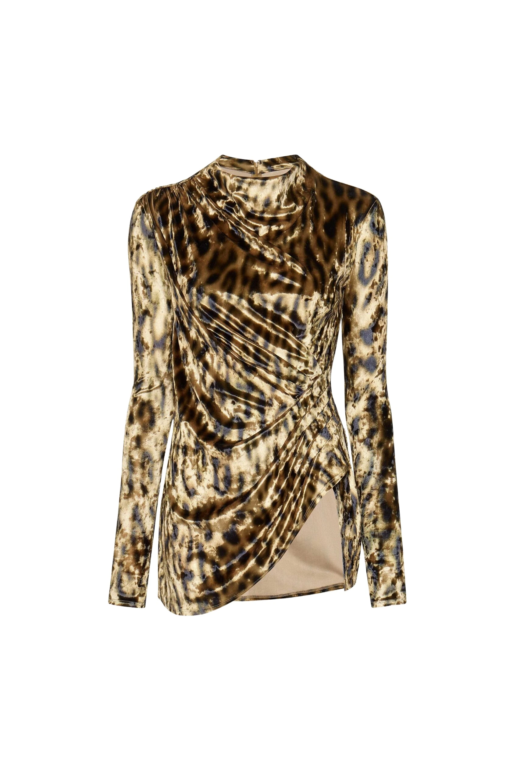 Lapointe-Velvet-Leopard-Draped-Top-scaled82783_nobg Lapointe Tops luxury Clothing from Luxury Handbags Marketplace