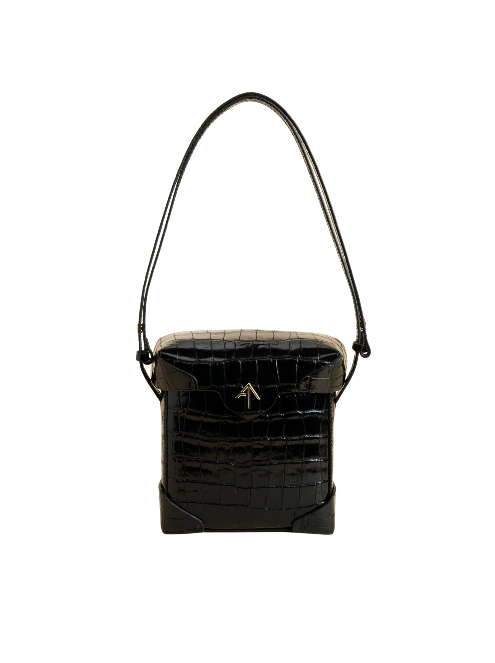 Manu-Atelier-Mini-Pristine-Black-Croc-scaled99226_nobg Manu Atelier Mini Pristine Black Croc luxury Bags from Luxury Handbags Marketplace