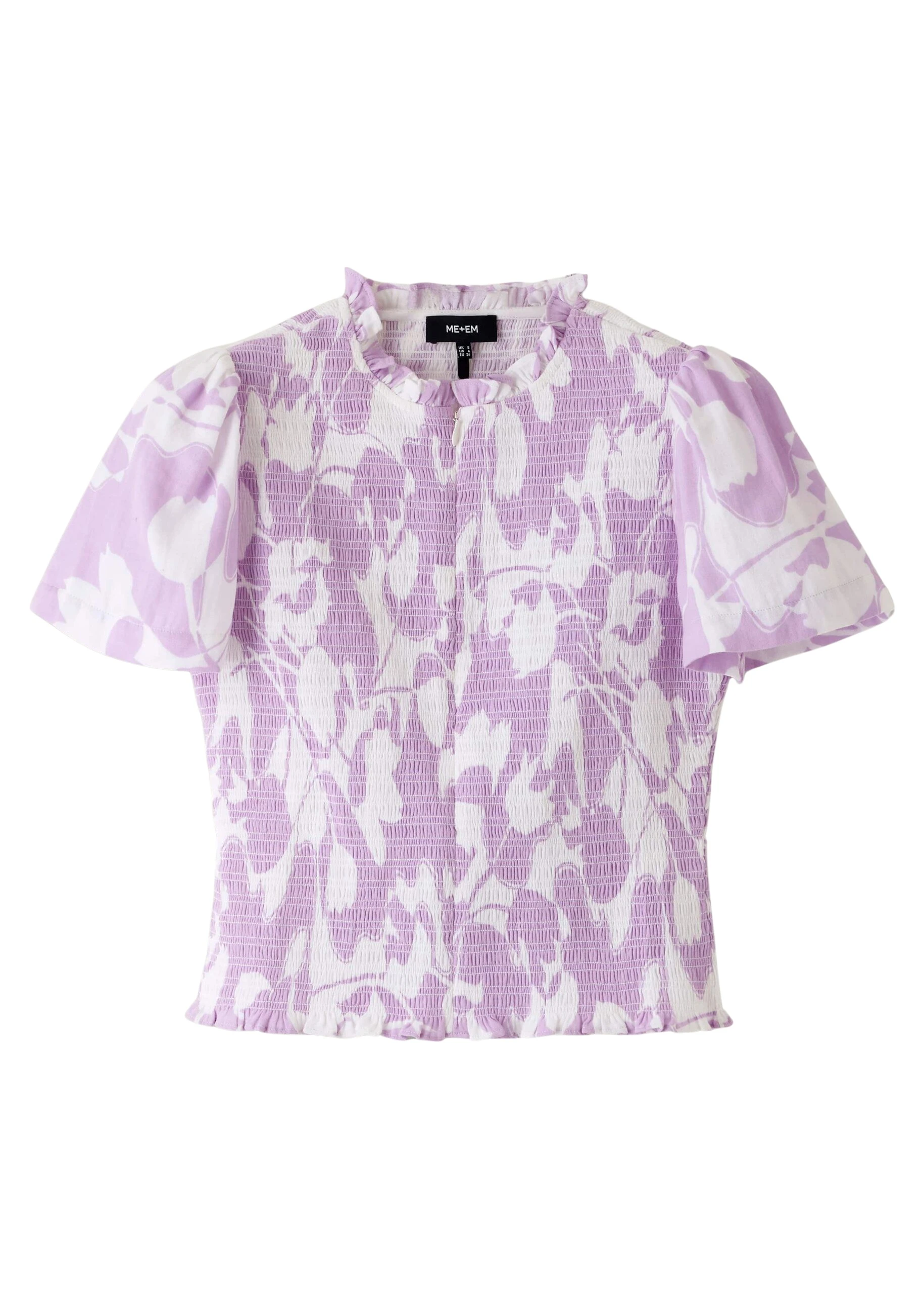 Me-and-Em-Cheesecloth-Tulip-Print-Shirred-Zip-Top-scaled43427_nobg Me and Em Tops luxury Clothing from Luxury Handbags Marketplace