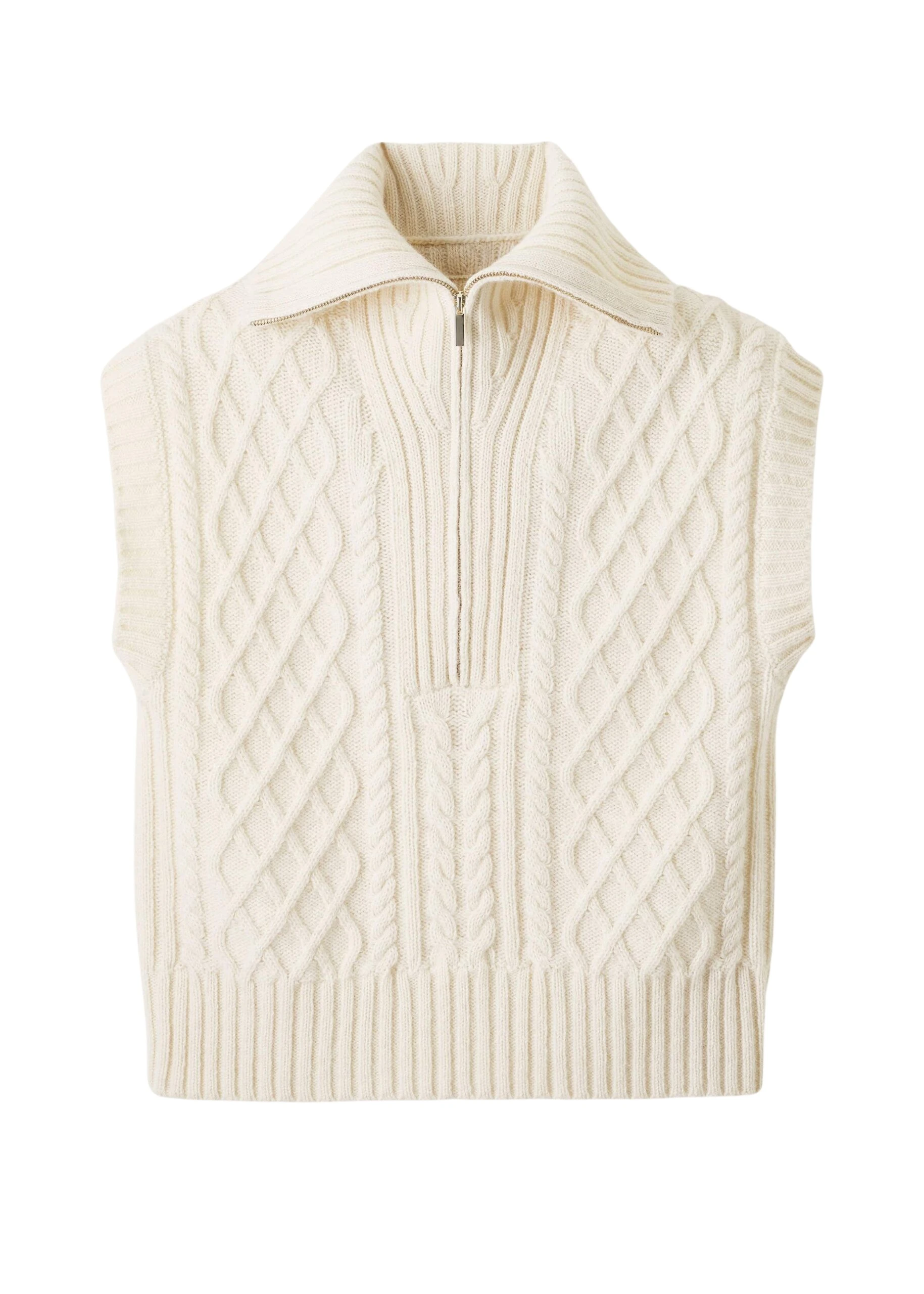 Me-and-Em-Recycled-Wool-Alpaca-Cable-Half-Zip-Sweater-Vest-scaled41391_nobg Me and Em Knitwear luxury Clothing from Luxury Handbags Marketplace