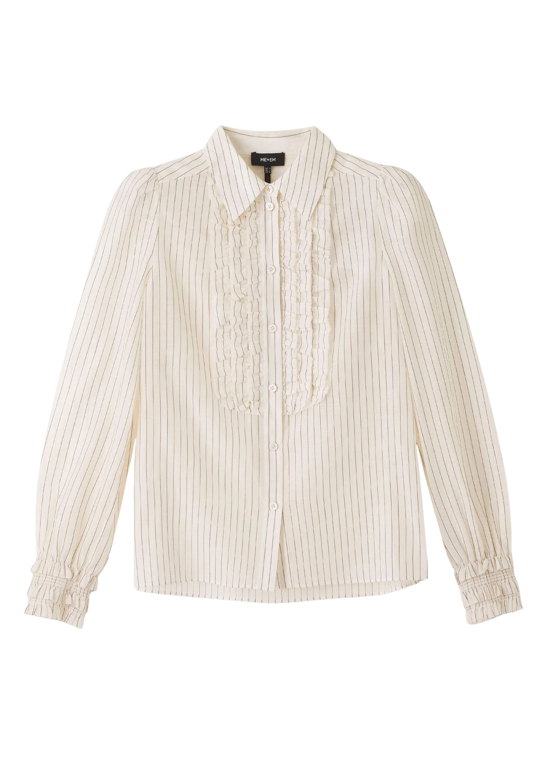 Me-and-Em-Silk-Cotton-Pinstripe-Ruffle-Blouse-scaled44979_nobg Me and Em Tops luxury Clothing from Luxury Handbags Marketplace