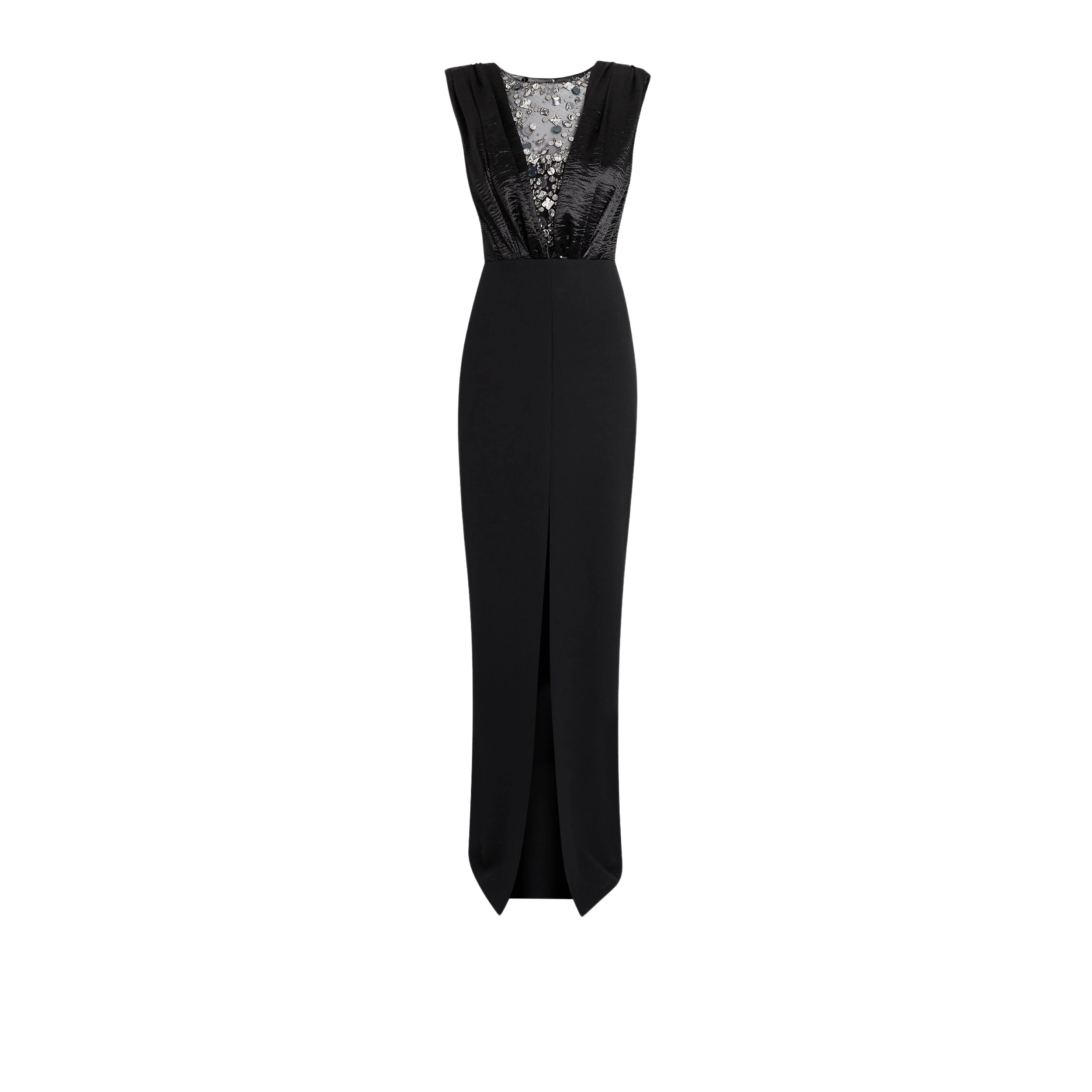 Safiyaa-Arzu-Black-Long-Dress98309_nobg Safiyaa Clothing luxury Clothing from Luxury Handbags Marketplace