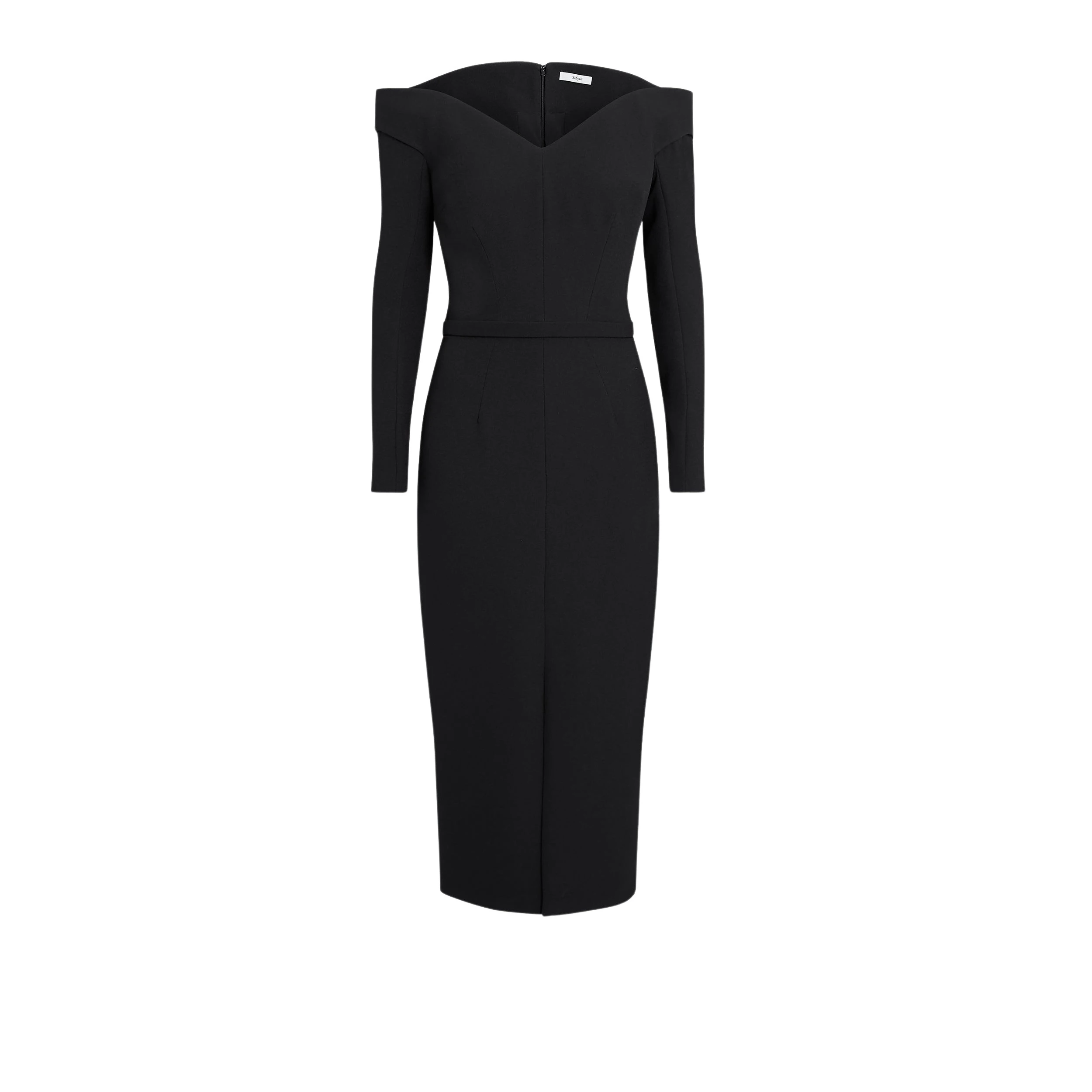 Safiyaa-Asuman-Black-Midi-Dress65835_nobg Safiyaa Clothing luxury Clothing from Luxury Handbags Marketplace