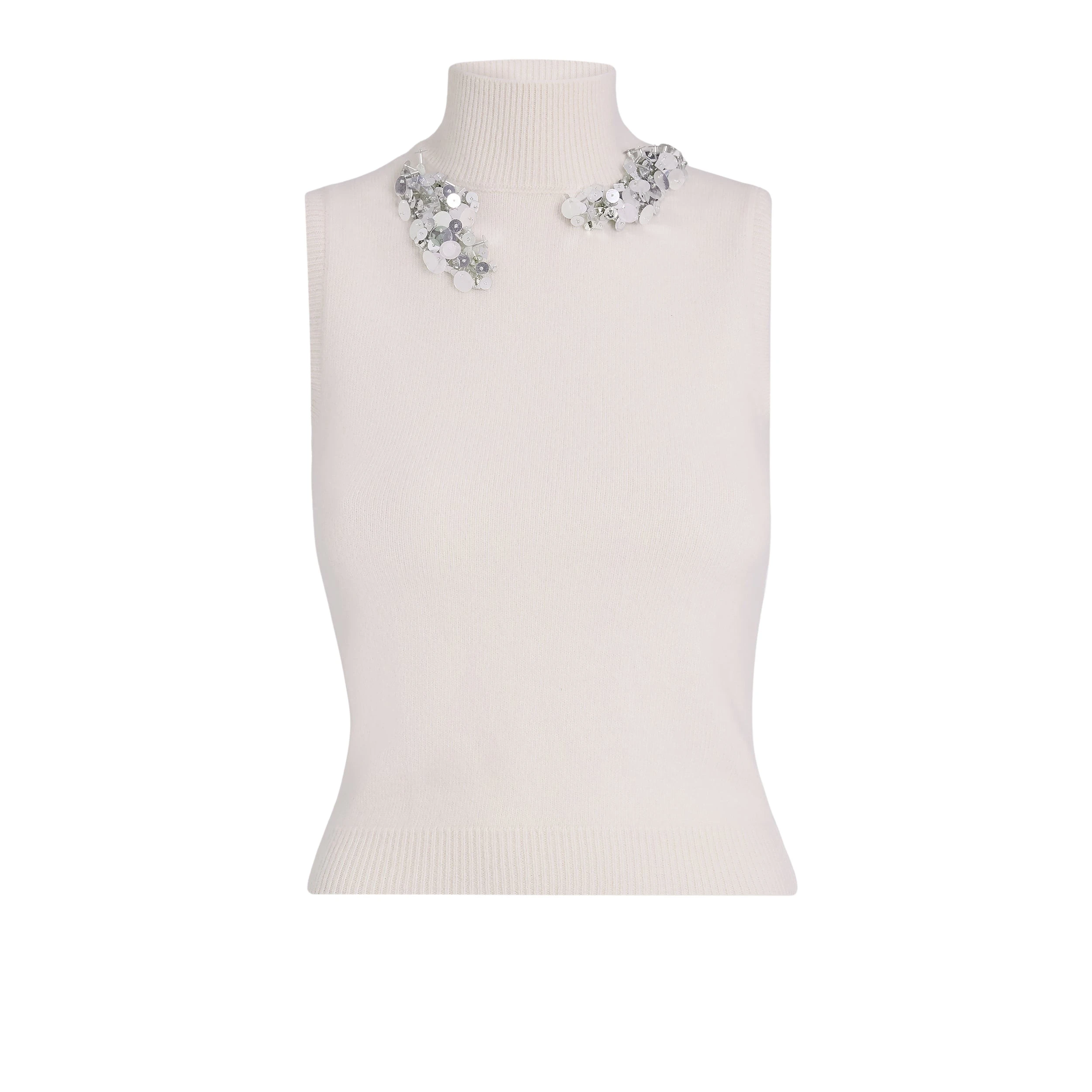 Safiyaa-Aysel-Barely-Pink-Silver-Knit-Top47102_nobg Safiyaa Clothing luxury Clothing from Luxury Handbags Marketplace