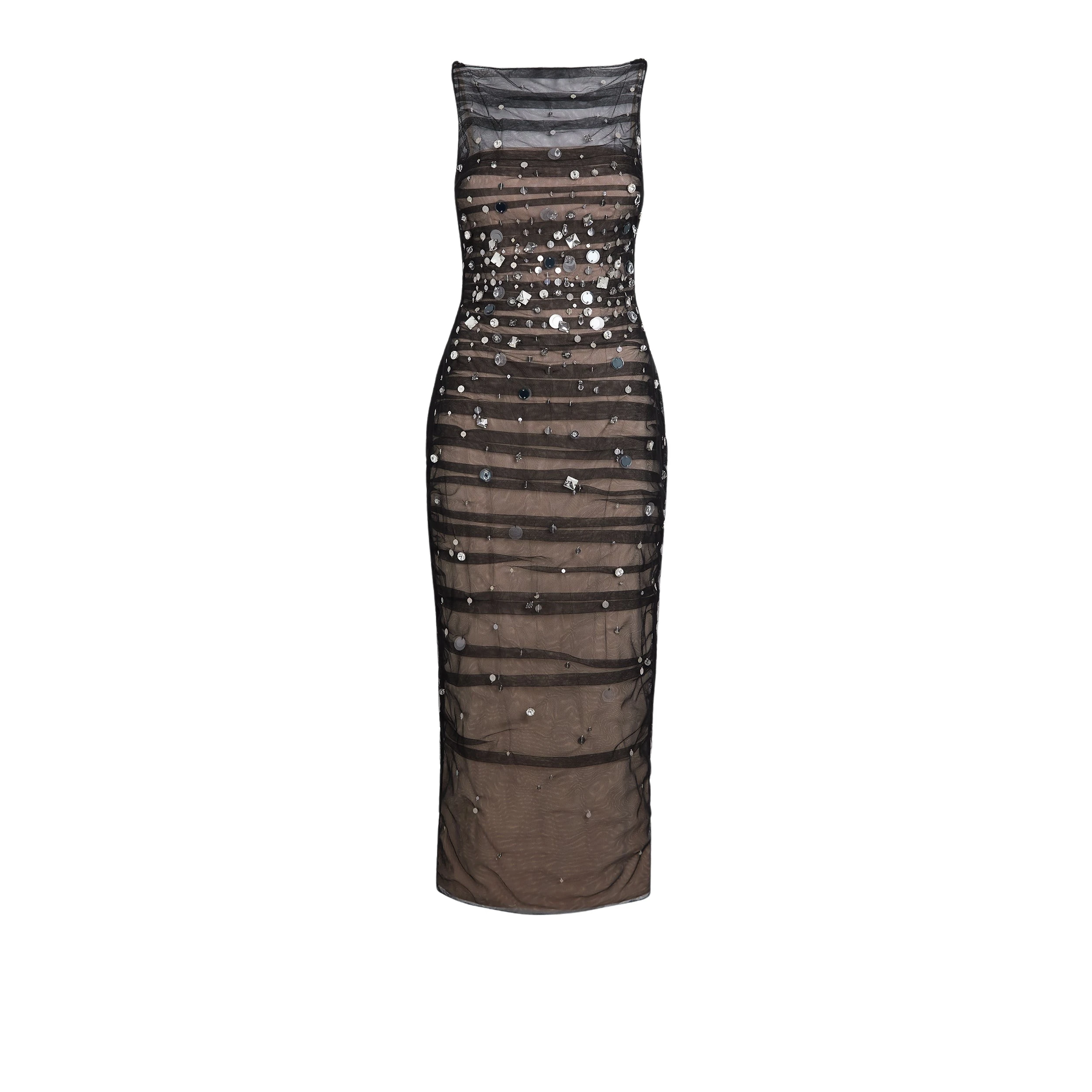 Safiyaa-Ceren-Black-Midi-Dress92363_nobg Safiyaa Clothing luxury Clothing from Luxury Handbags Marketplace